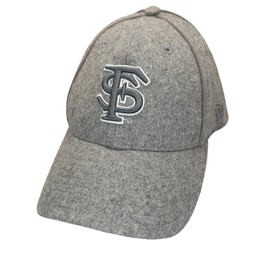 Florida State University FSU‎ Seminoles Grey Wool Blend Baseball Cap Hat Mens